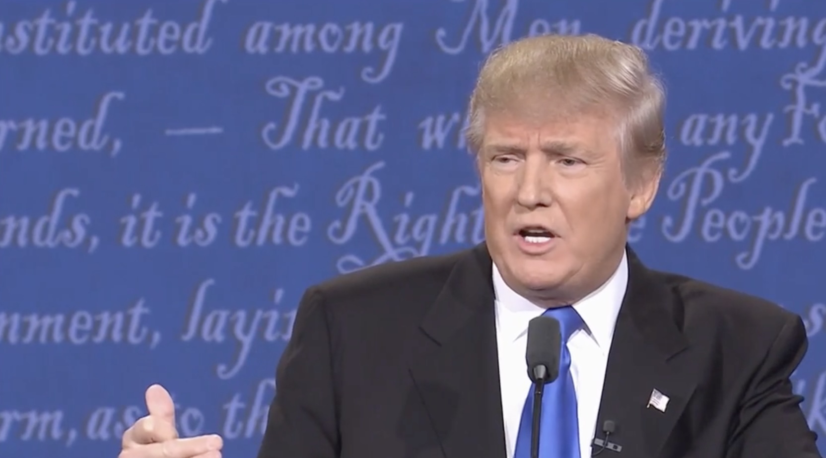 Trump at First Presidential Debate, Sept. 26, 2016